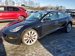 Salvage cars for sale at Spartanburg, SC auction: 2018 Tesla Model 3