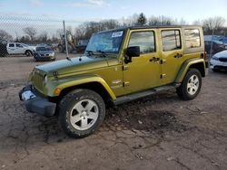 Salvage cars for sale at Chalfont, PA auction: 2010 Jeep Wrangler Unlimited Sahara