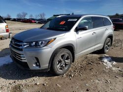 Salvage cars for sale at West Warren, MA auction: 2019 Toyota Highlander Hybrid Limited
