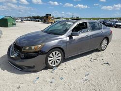Salvage cars for sale from Copart West Palm Beach, FL: 2013 Honda Accord EXL
