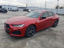 Salvage cars for sale at Sun Valley, CA auction: 2021 Acura TLX Tech A