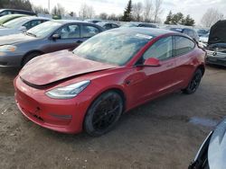 Salvage cars for sale from Copart Ontario Auction, ON: 2019 Tesla Model 3