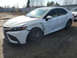 Salvage cars for sale from Copart Bowmanville, ON: 2021 Toyota Camry XLE