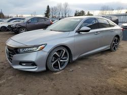 Salvage cars for sale from Copart Ontario Auction, ON: 2018 Honda Accord Sport