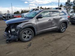 Vehiculos salvage en venta de Copart Denver, CO: 2017 Toyota Highlander LE