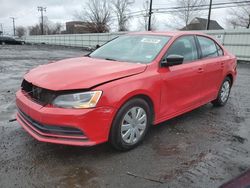 Salvage cars for sale from Copart New Britain, CT: 2015 Volkswagen Jetta Base