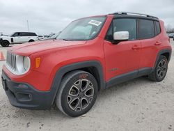 Salvage cars for sale from Copart Houston, TX: 2016 Jeep Renegade Limited