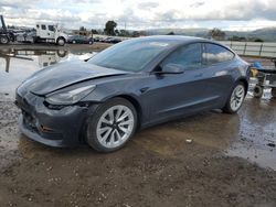 Salvage cars for sale from Copart San Martin, CA: 2022 Tesla Model 3