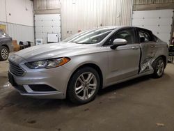 Salvage cars for sale at Candia, NH auction: 2018 Ford Fusion SE Hybrid