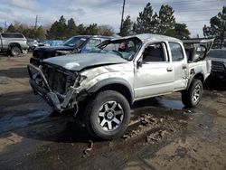 Salvage cars for sale from Copart Denver, CO: 2001 Toyota Tacoma Double Cab