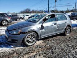 Salvage cars for sale from Copart Hillsborough, NJ: 2016 Volkswagen Golf S