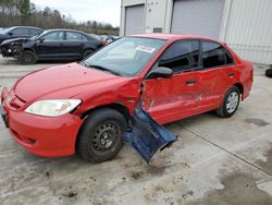 Salvage cars for sale from Copart Gaston, SC: 2005 Honda Civic DX