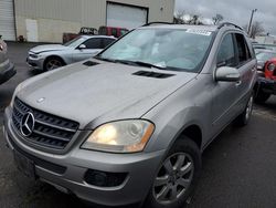 Mercedes-Benz salvage cars for sale: 2007 Mercedes-Benz ML 350