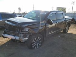 Salvage cars for sale at Dyer, IN auction: 2019 Toyota Tundra Crewmax Limited