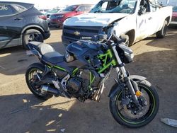 Salvage cars for sale from Copart Brighton, CO: 2022 Kawasaki ER650 L