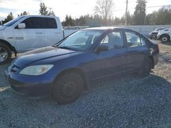 Vehiculos salvage en venta de Copart Graham, WA: 2005 Honda Civic LX