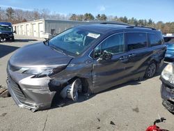 Salvage cars for sale from Copart Exeter, RI: 2023 Toyota Sienna XLE