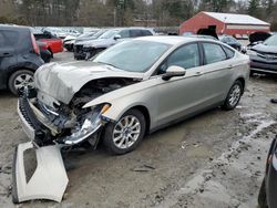 Salvage cars for sale from Copart Mendon, MA: 2016 Ford Fusion S
