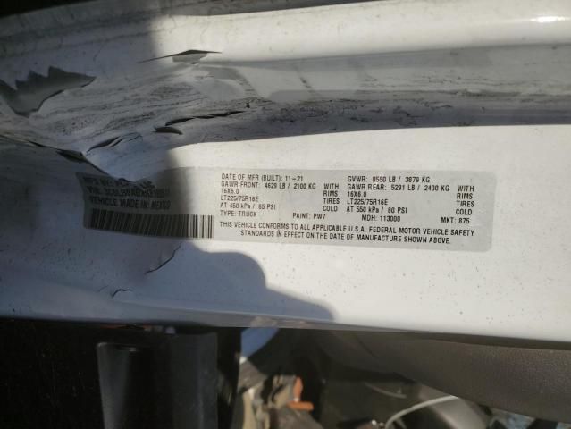 2022 Dodge RAM Promaster 1500 1500 Standard