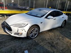 Salvage cars for sale at Waldorf, MD auction: 2014 Tesla Model S