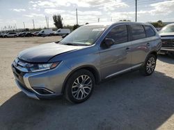 Salvage cars for sale at Miami, FL auction: 2017 Mitsubishi Outlander ES
