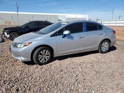 Salvage cars for sale from Copart Phoenix, AZ: 2012 Honda Civic LX