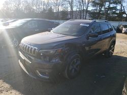 Salvage cars for sale at North Billerica, MA auction: 2020 Jeep Cherokee Limited