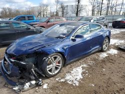 Salvage cars for sale at Central Square, NY auction: 2015 Tesla Model S P90D