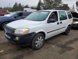 Chevrolet Uplander salvage cars for sale: 2008 Chevrolet Uplander Incomplete