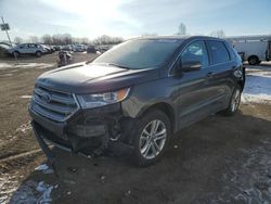 Salvage cars for sale at Davison, MI auction: 2018 Ford Edge SEL