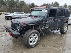 Salvage cars for sale from Copart Mendon, MA: 2014 Jeep Wrangler Unlimited Sahara