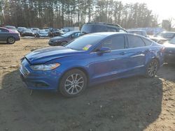 Salvage cars for sale at North Billerica, MA auction: 2017 Ford Fusion SE