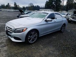 Salvage cars for sale from Copart Graham, WA: 2016 Mercedes-Benz C 300 4matic