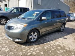 Salvage cars for sale from Copart West Mifflin, PA: 2011 Toyota Sienna LE