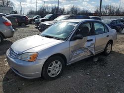 Salvage cars for sale at Columbus, OH auction: 2001 Honda Civic LX