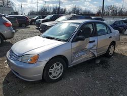 Honda Civic LX salvage cars for sale: 2001 Honda Civic LX