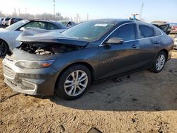 Salvage cars for sale from Copart Woodhaven, MI: 2016 Chevrolet Malibu LT