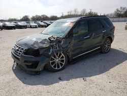 Salvage cars for sale at San Antonio, TX auction: 2016 Ford Explorer Limited