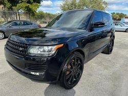 Salvage cars for sale from Copart Opa Locka, FL: 2016 Land Rover Range Rover Supercharged