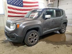 Salvage cars for sale from Copart Lyman, ME: 2017 Jeep Renegade Limited