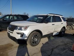 Salvage cars for sale at Dyer, IN auction: 2018 Ford Explorer Sport