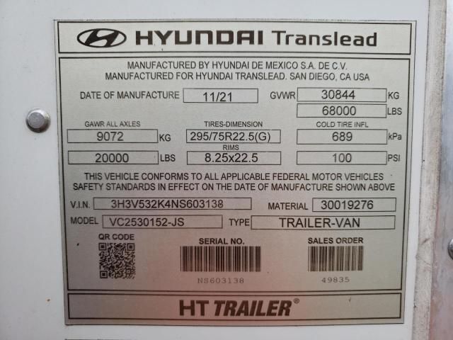 2022 Hyundai DRY Van