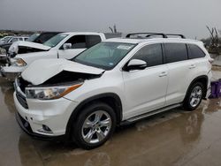 Salvage cars for sale from Copart Grand Prairie, TX: 2014 Toyota Highlander Limited