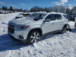 Salvage cars for sale at Central Square, NY auction: 2021 Chevrolet Traverse LT