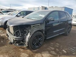 Salvage cars for sale at Woodhaven, MI auction: 2020 Ford Edge ST