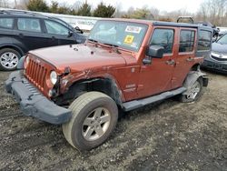 Salvage cars for sale from Copart Windsor, NJ: 2014 Jeep Wrangler Unlimited Sport