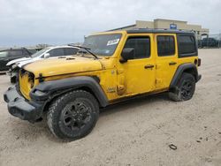 Jeep salvage cars for sale: 2019 Jeep Wrangler Unlimited Sport