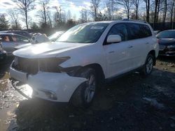 Salvage cars for sale from Copart Waldorf, MD: 2012 Toyota Highlander Limited