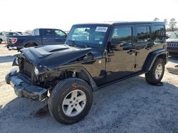 Salvage cars for sale at Houston, TX auction: 2015 Jeep Wrangler Unlimited Sahara