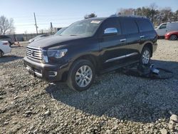 Toyota Sequoia salvage cars for sale: 2018 Toyota Sequoia Platinum